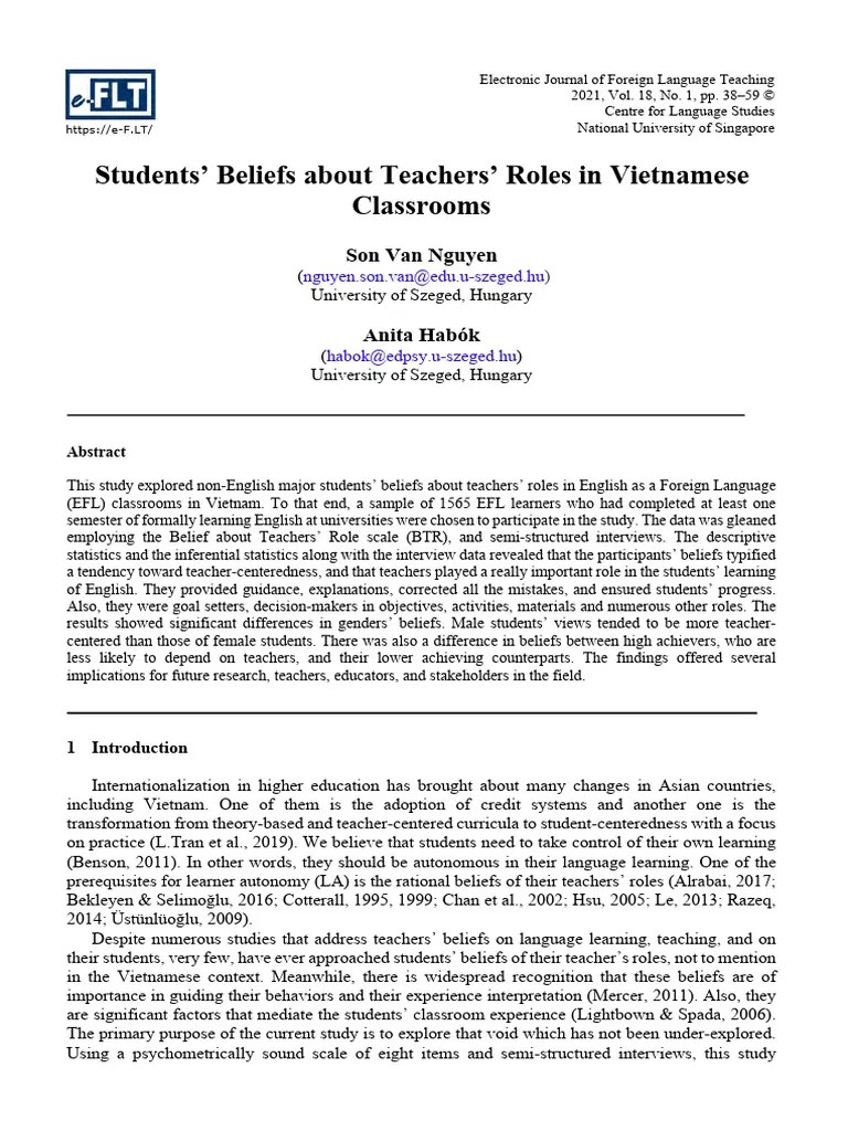 Nguyen | PDF | Teachers | Learning