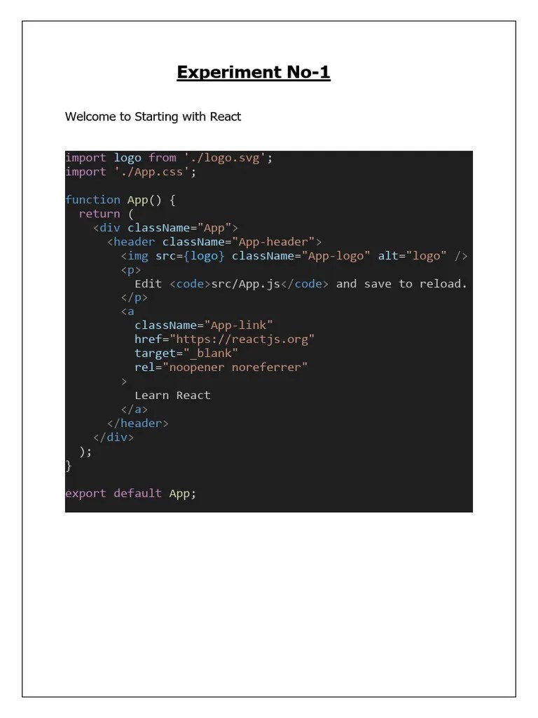 React Lab | PDF | Java Script | Constructor (Object Oriented Programming)