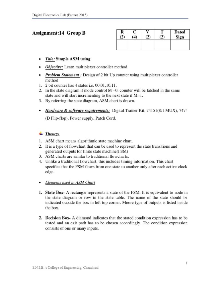 16_design-of-asm-chart-using-mux-controller-method | PDF | Electronic ...