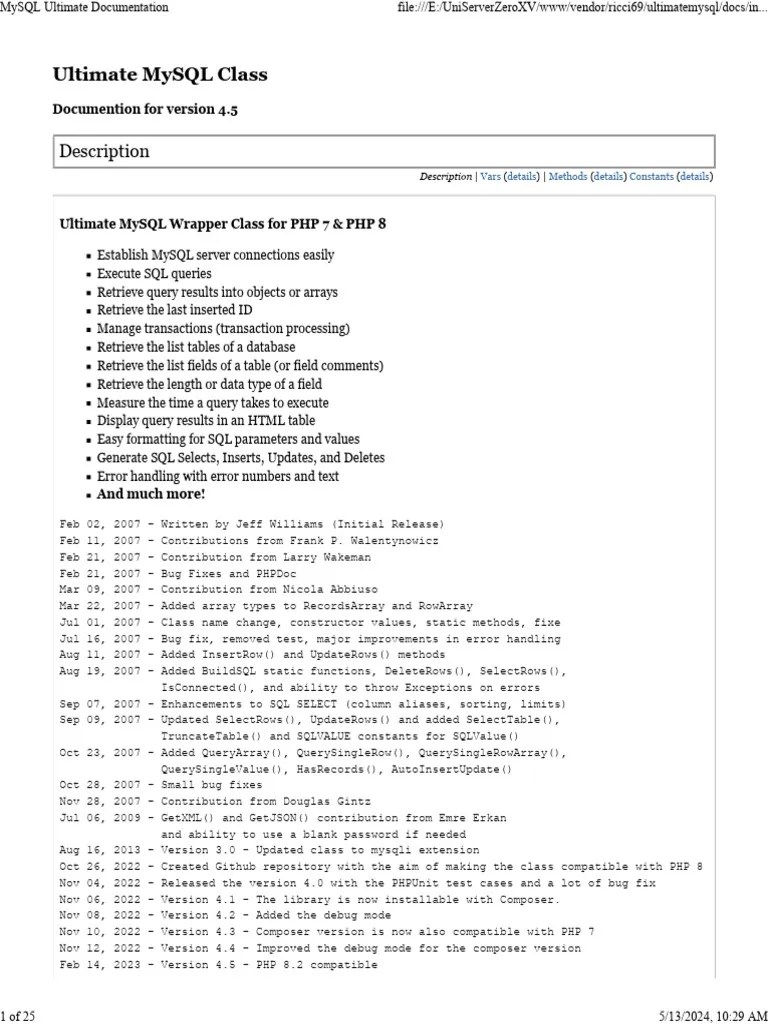 Ultimate MySQL Class | PDF | Boolean Data Type | Sql