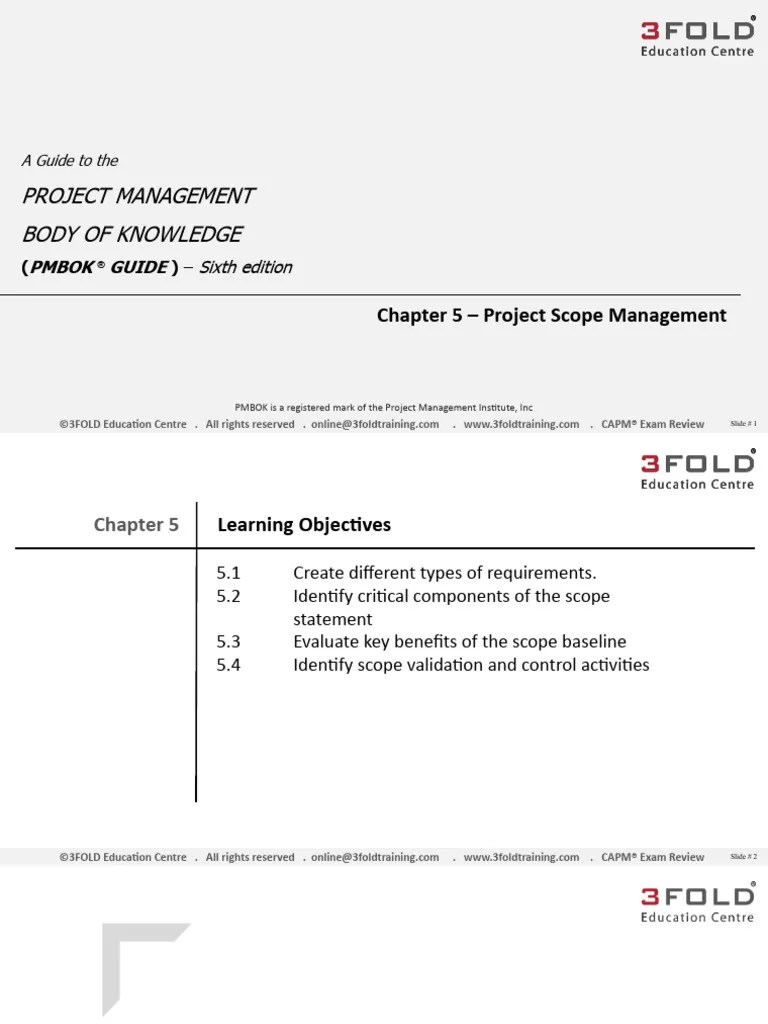 Chapter 5 - Project Scope Management | PDF | Project Management | Agile ...
