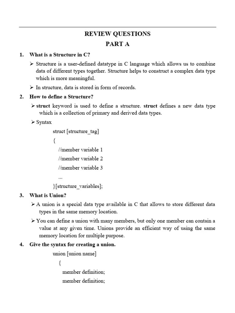 CPDS Unit 2 QB | PDF | Pointer (Computer Programming) | Variable ...