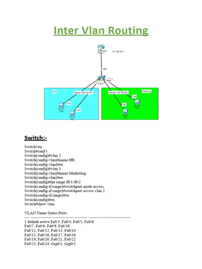 10 Inter Vlan Routing | Download Free PDF | Router (Computing ...