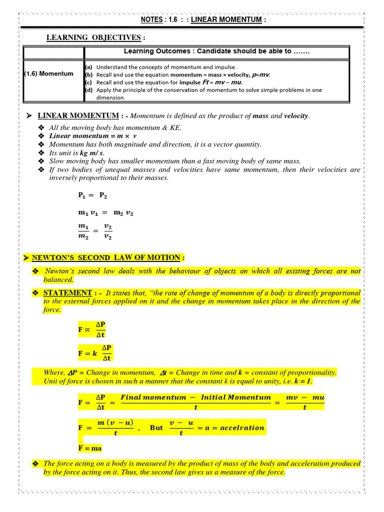 (1.6) Momentum | Download Free PDF | Momentum | Collision