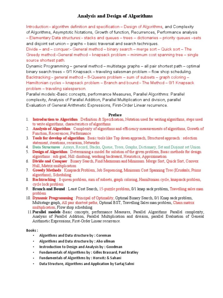 Daa | PDF | Dynamic Programming | Algorithms