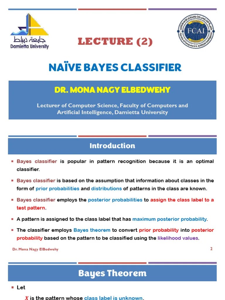 Pattern Recognition - Lec02 | PDF | Statistical Classification | Artificial Intelligence