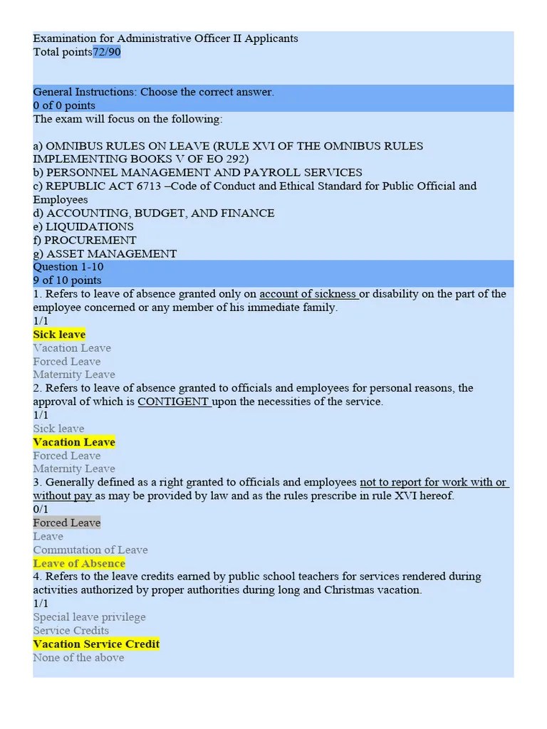 Examination-for-Administrative-Officer-II-Applican (3) | PDF ...