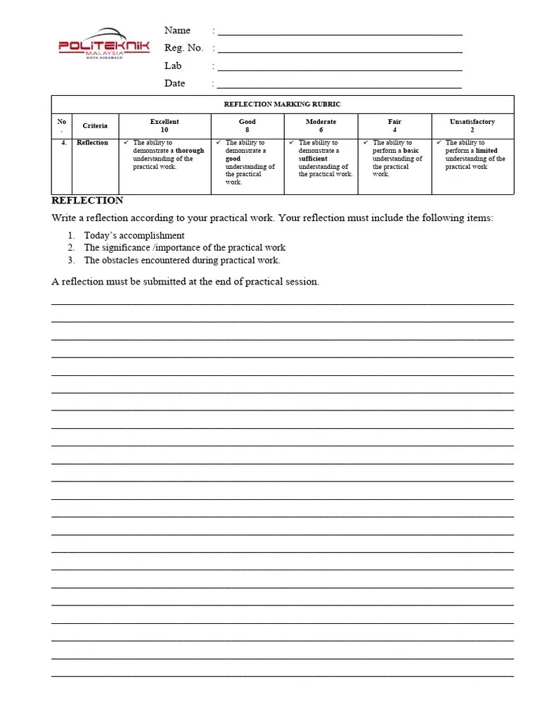 Practical Work Reflection | PDF