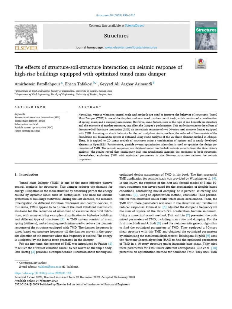 The Effects Of Structure-Soil-Structure Interaction On Seismic Response ...