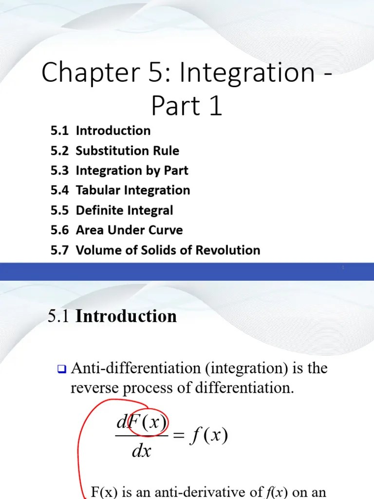 Chapter 5 Integration_part1 | PDF | Integral | Geometry