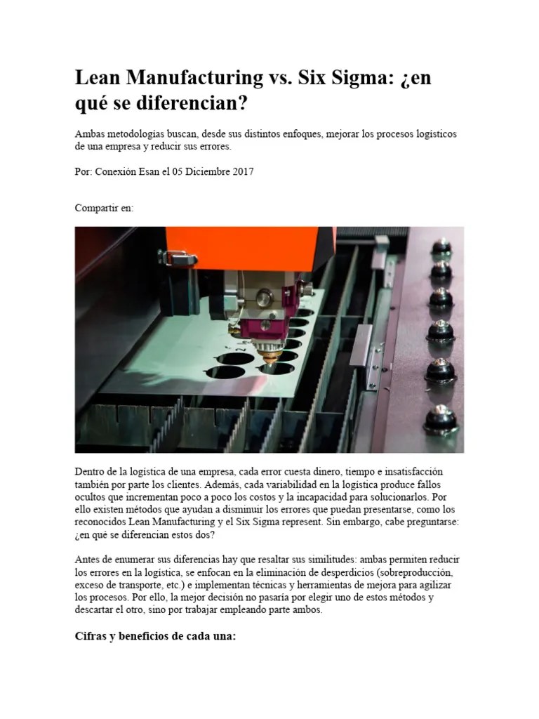 Lean Manufacturing | PDF | Lean Manufacturing | Six Sigma