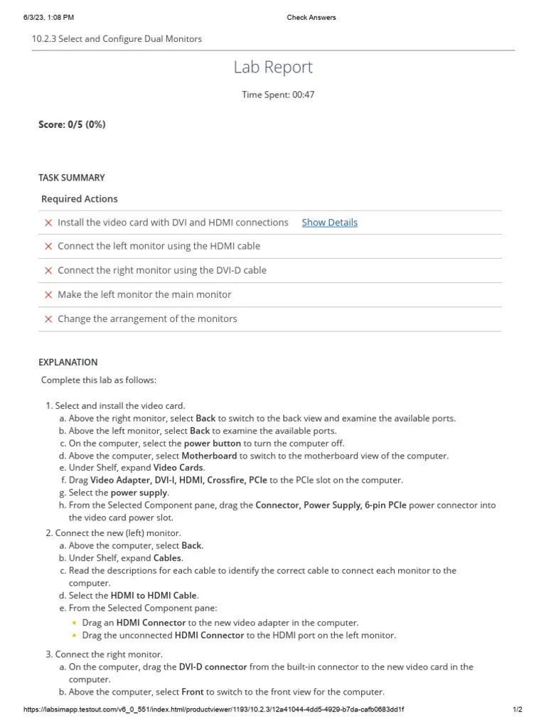 TestOut LabSim 10.2.3 | PDF | Computer Science | Office Equipment