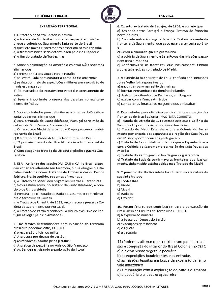 História - Aula 8 - Tratados Para Determinar Fronteiras No Brasil ...