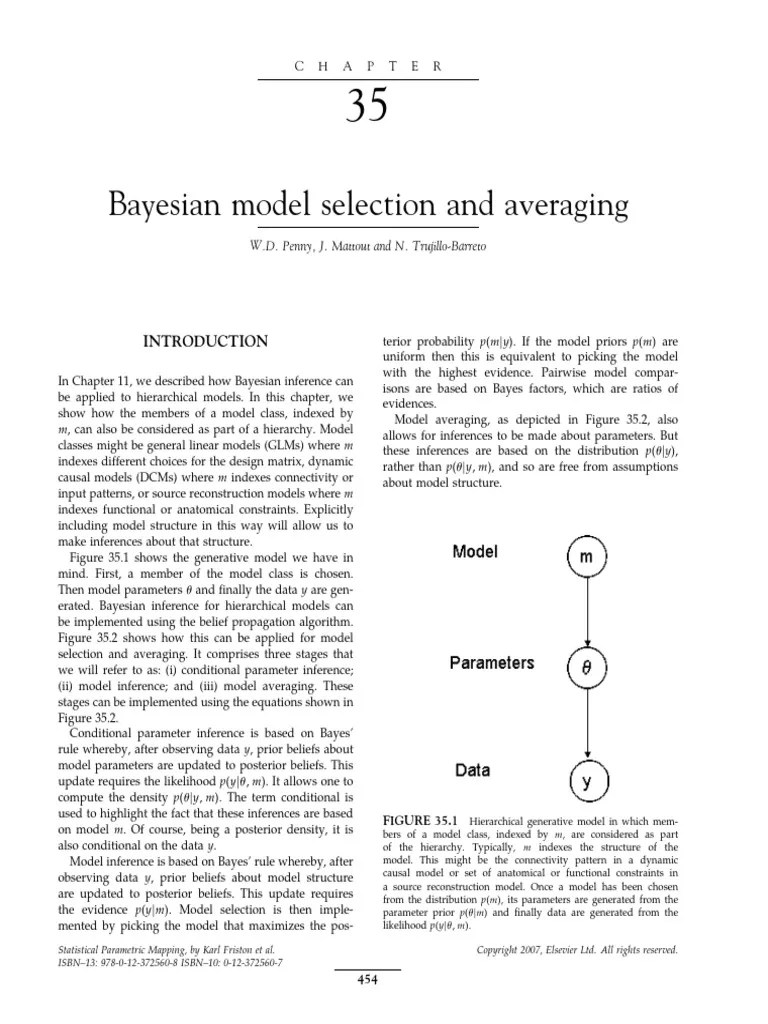 Chapter 35 Bayesian Model Selection And Averaging Penny2007 | PDF ...