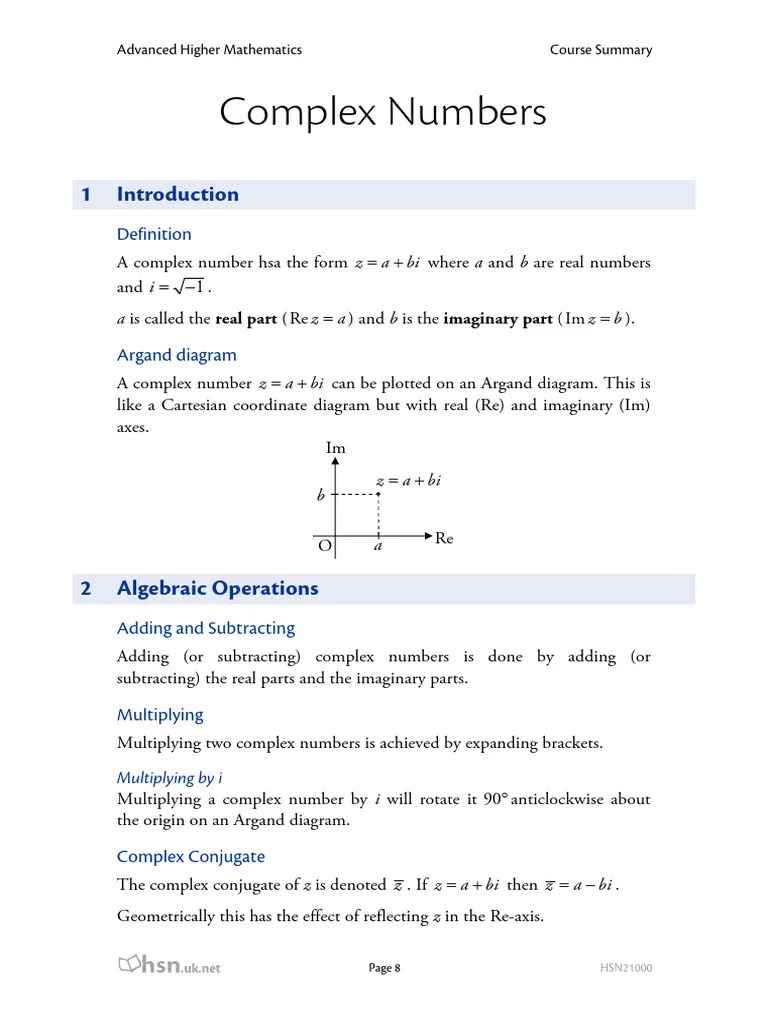 Complex Numbers HSN | PDF | Complex Number | Mathematical Physics