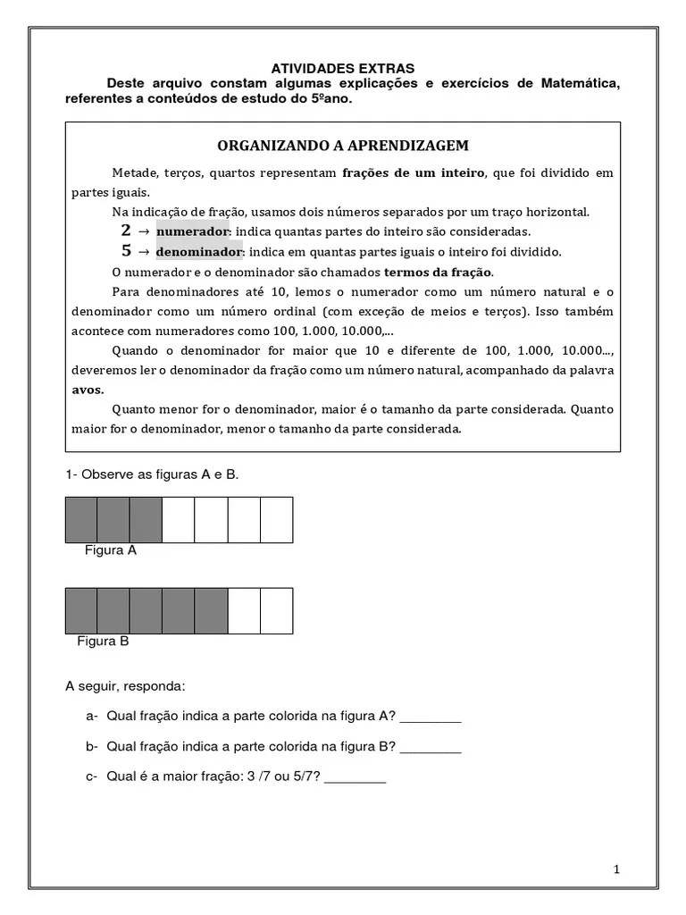 Material De Apoio Matematica 5o Ano | PDF
