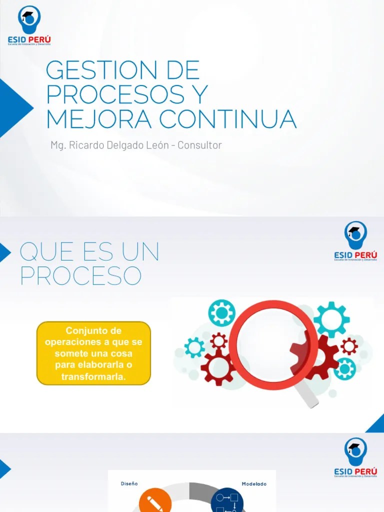 Gestion De Procesos Y Mejora Continua - MG - Ricardo Delgado Leon | PDF | Negocios Económicos ...