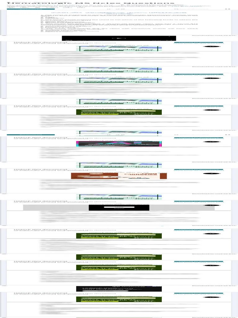 Hematologic MS Nclex Questions PDF Leukemia Anemia 9 | PDF | Clinical ...
