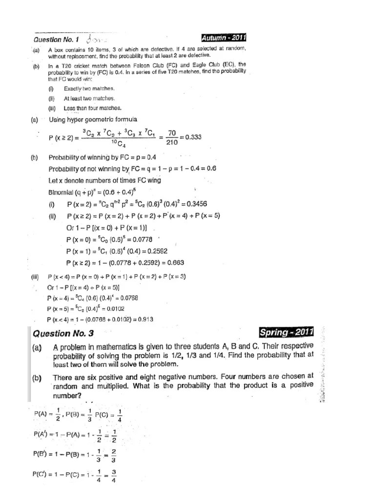 CH 11 And 12 Probability And Distribution | PDF | Probability | Normal ...