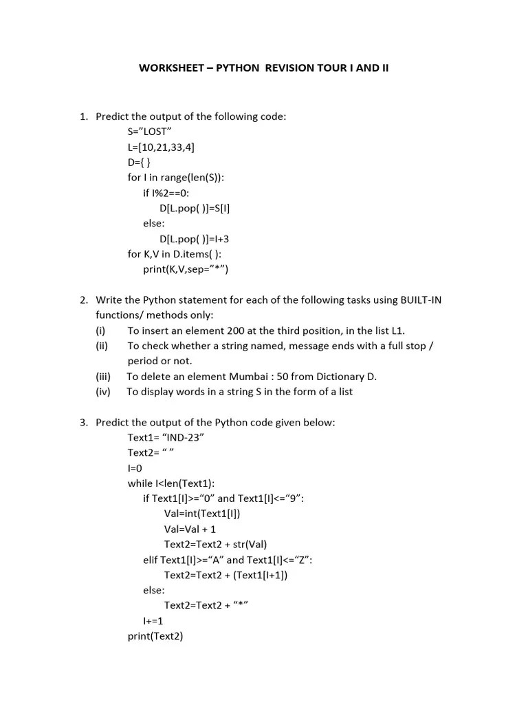 Computer Science Worksheet | PDF | Computer Engineering | Software ...