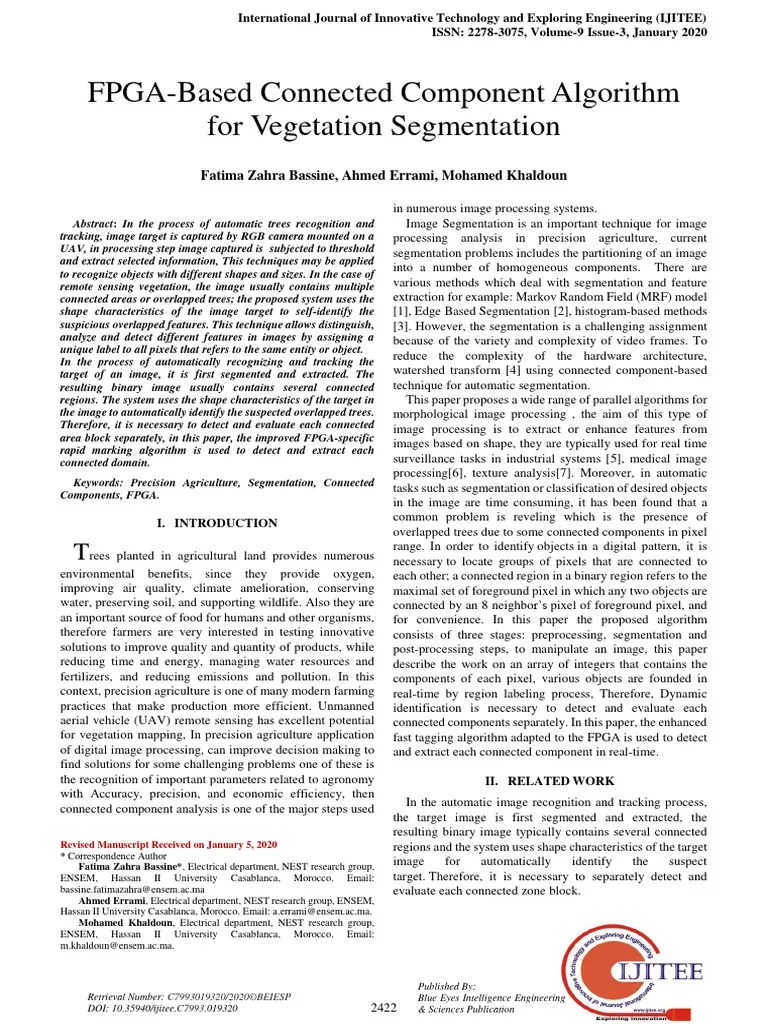 FPGA-Based Connected Component Algorithm | PDF | Image Segmentation ...