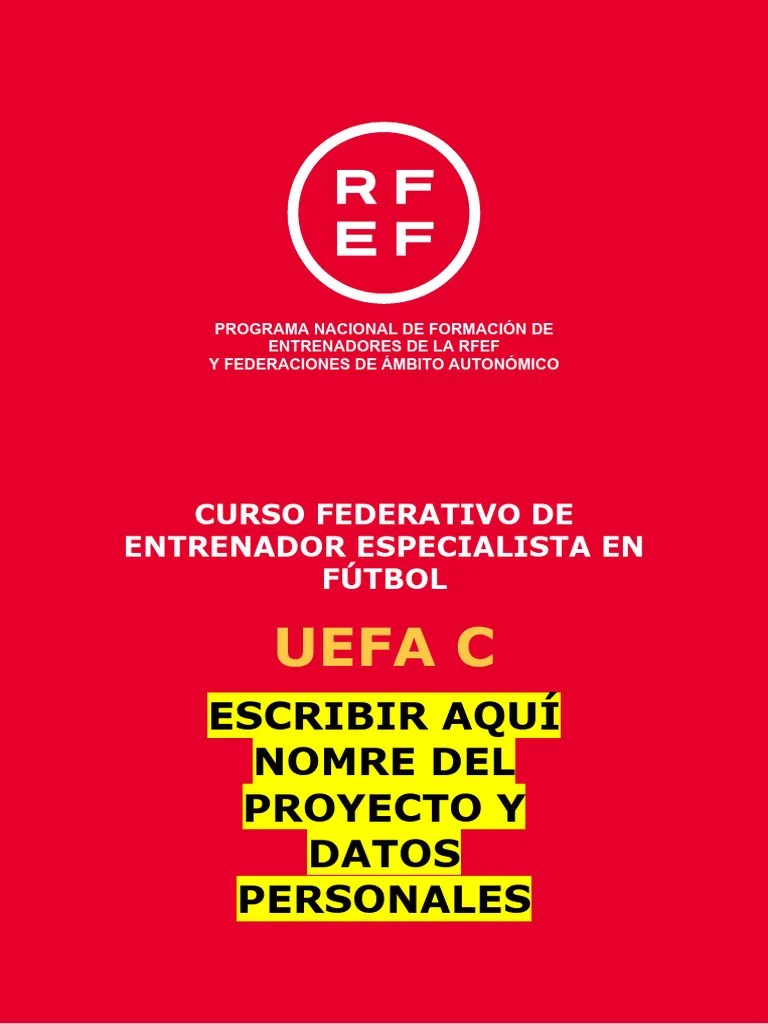 Plantilla Proyecto Uefa C | PDF | Asociación De Futbol