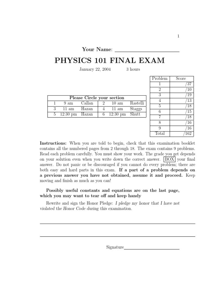 PHY101 03 Final | PDF | Gases | Quantity