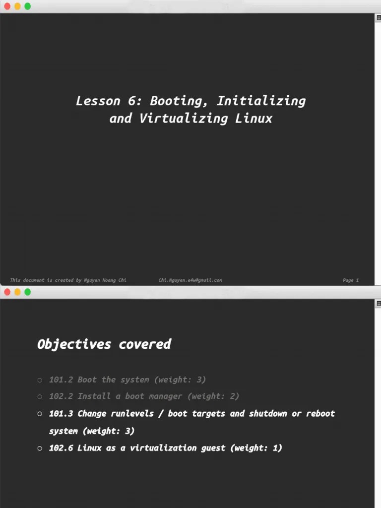 Lesson 6 - Booting, Initializing, And Virtualizing Linux - Part 2 | PDF | Computer Terminal ...