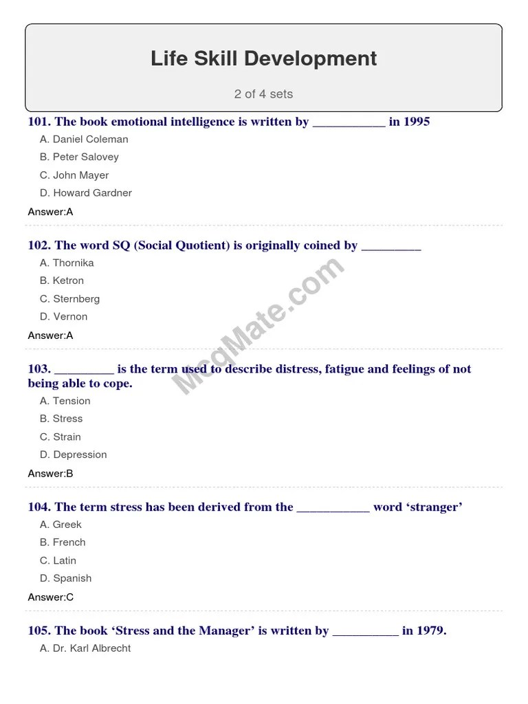 Life-Skill-Development (Set 2) | PDF | Thought | Empathy
