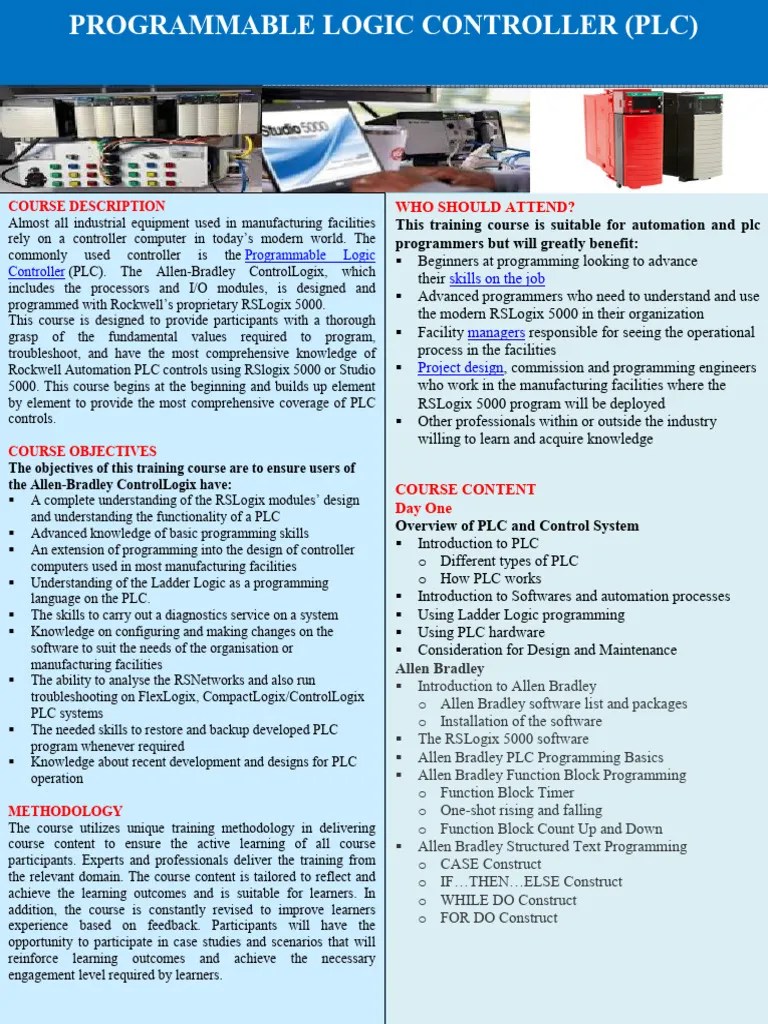 Programmable Logic Controller (PLC) | PDF | Programmable Logic ...