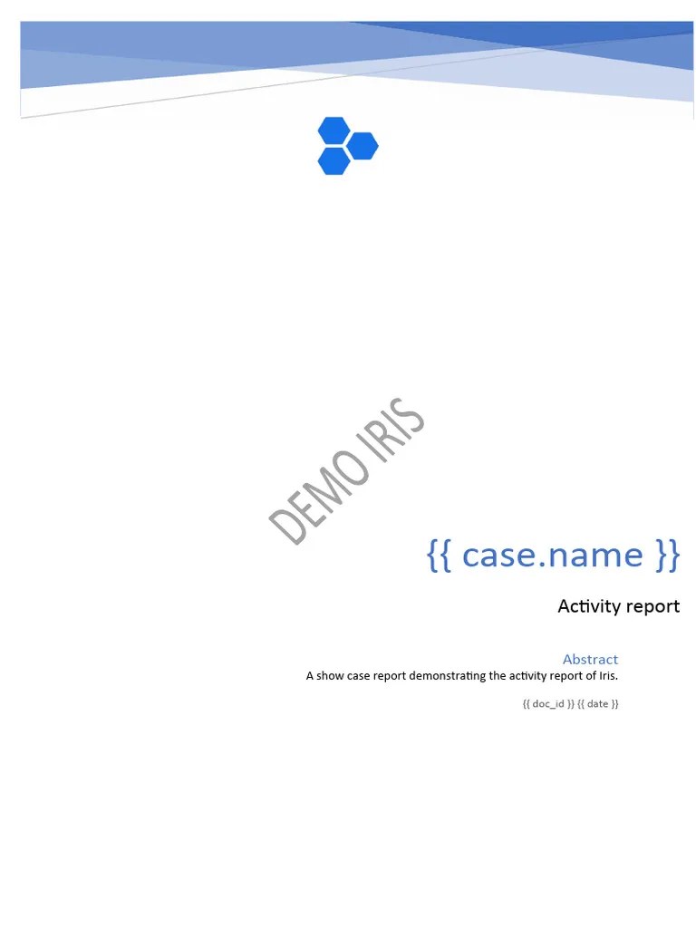 Iris Activity Report Template | PDF