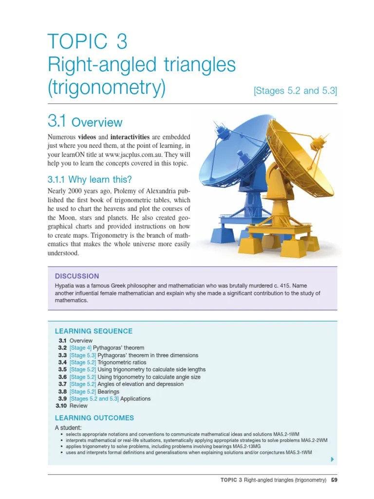 C03RightAngledTriangles Trigonometry | Download Free PDF | Trigonometric Functions | Trigonometry