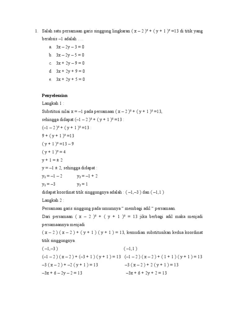 Persamaan Lingkaran Serta Contoh Soal Tambah Ter C persamaan lingkaran lingkaran dengan pusat titik 0 0 dengan jari-jari r akan memiliki persamaan dengan bentuk.