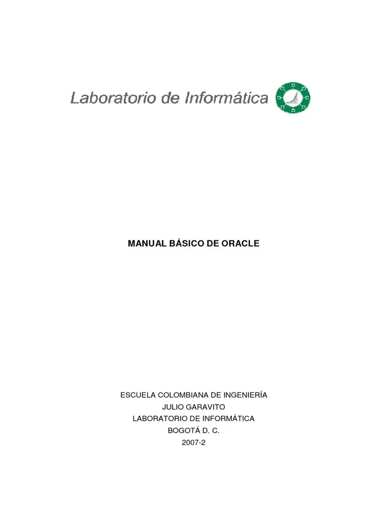 Manual Basico De Oracle | PDF