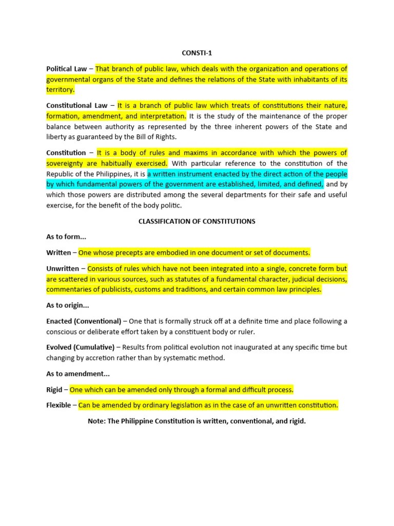 Consti-1 Module 1 | PDF | Constitutional Amendment | Constitution