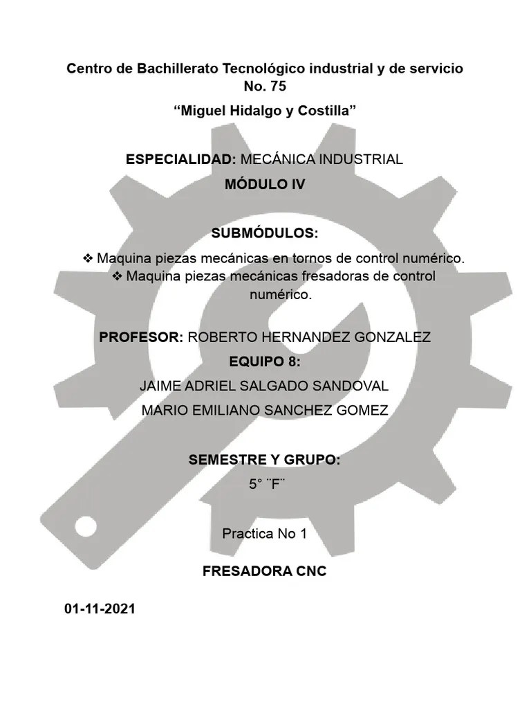 Fresadora CNC | PDF | Control Numerico | Informática