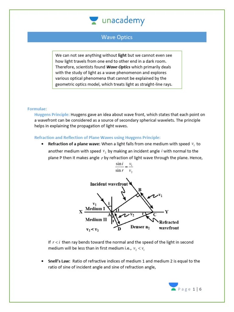 Wave Optics | PDF | Wavelength | Coherence (Physics)
