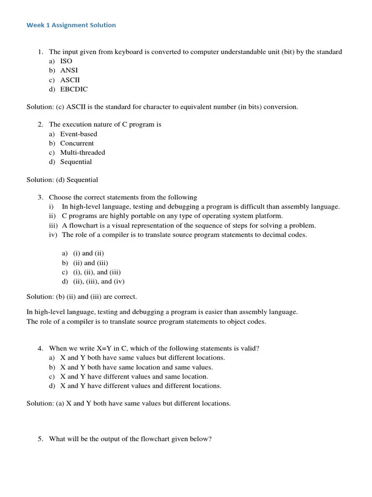 Assignment Solutions-Problem Solving Through Programming In C | PDF | C ...