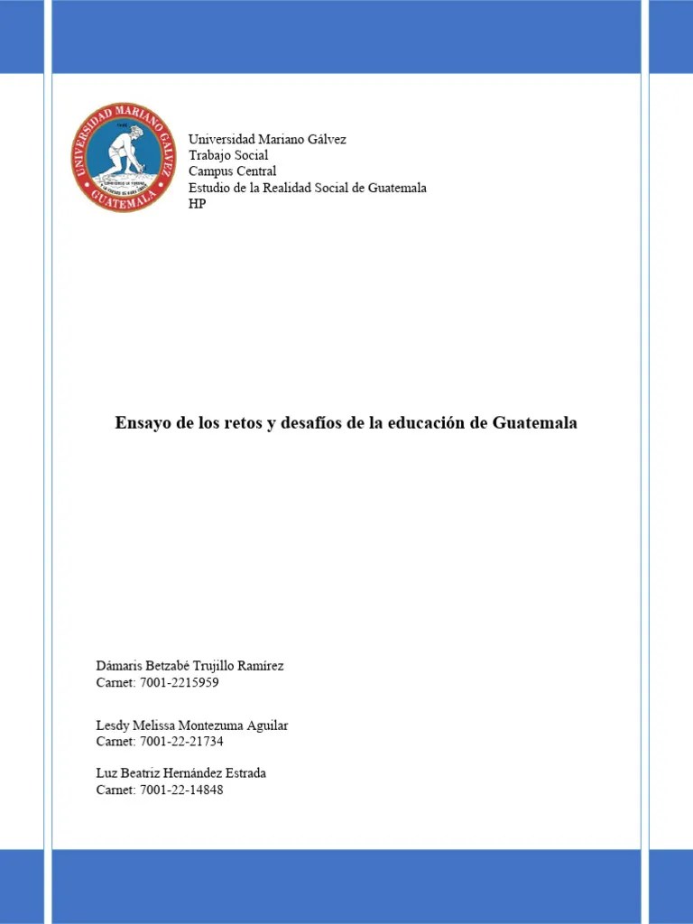 Avances Retos Desafios Educacion En Guatemala | PDF | Guatemala | Escuelas