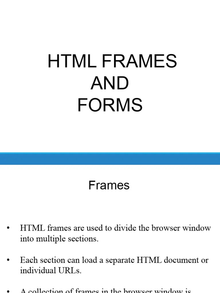 Frames - Forms | PDF | Html Element | Html