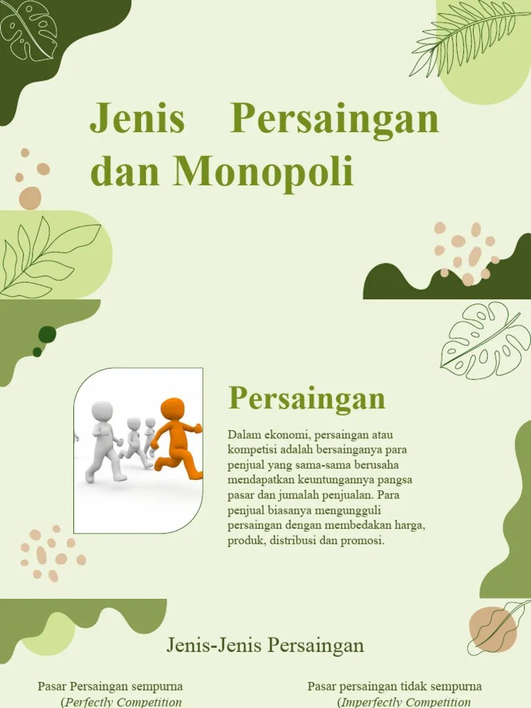 Materi PPT Kel 1 (Jenis Persaingan Dan Monopoli) | PDF