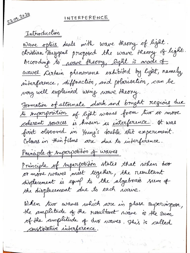 Interference Notes | PDF