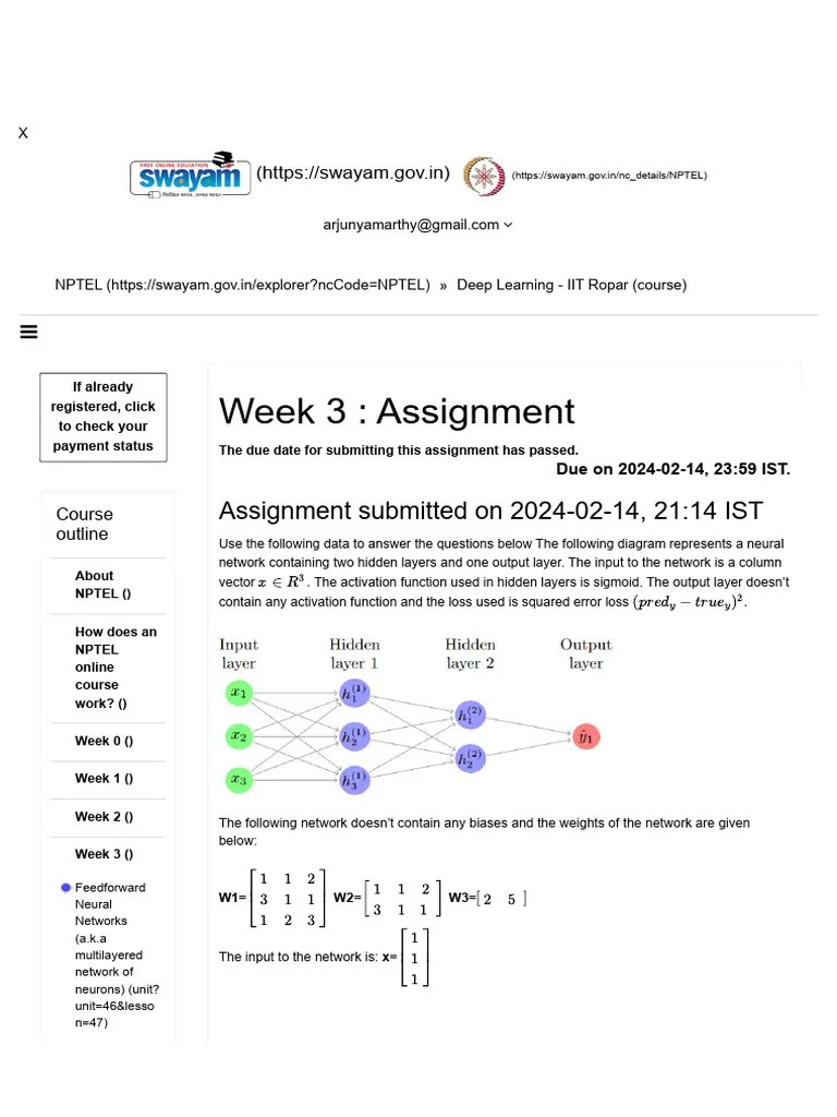 Deep Learning - IIT Ropar - Unit 6 - Week 3 | PDF | Deep Learning | Computational Science