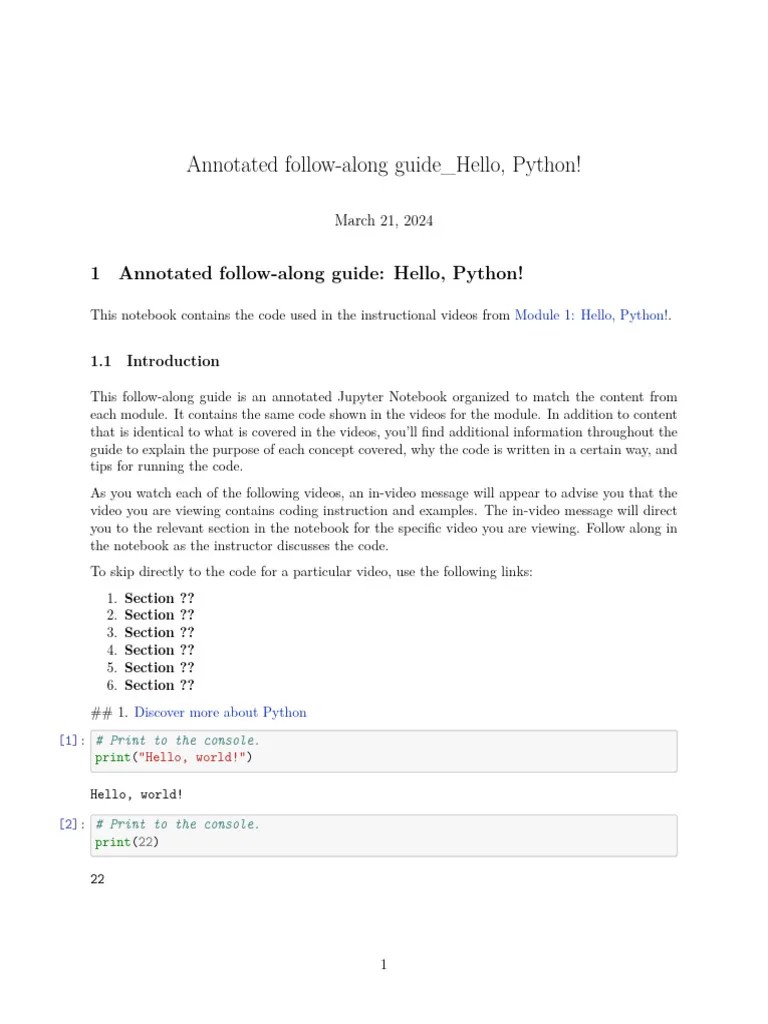 Annotated Follow-along Guide_Hello, Python! (1) | PDF | Planets ...