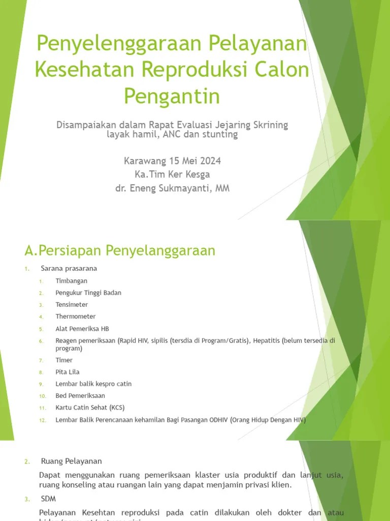 Penyelenggaraan Pelayanan Kesehatan Reproduksi Calon Pengantin | PDF