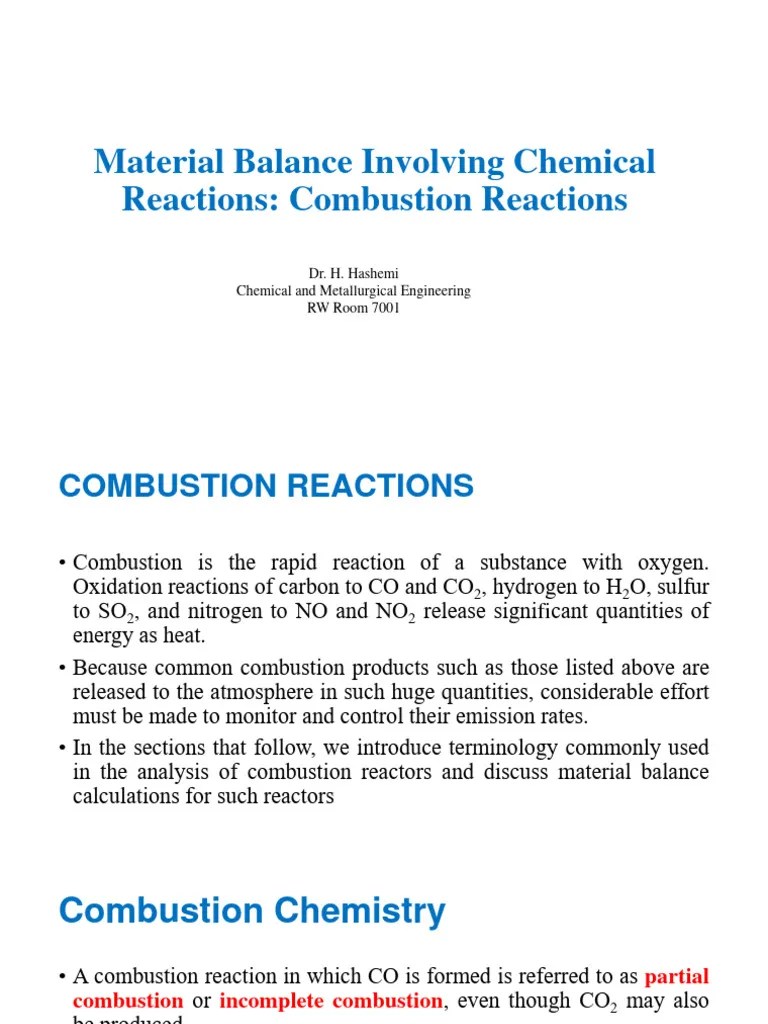 Combustion | PDF | Combustion | Stoichiometry