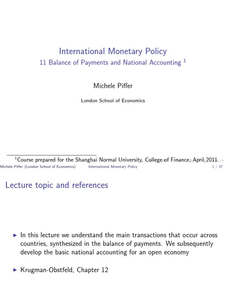 11 BoP And National Accounting | PDF | Current Account | Balance Of ...