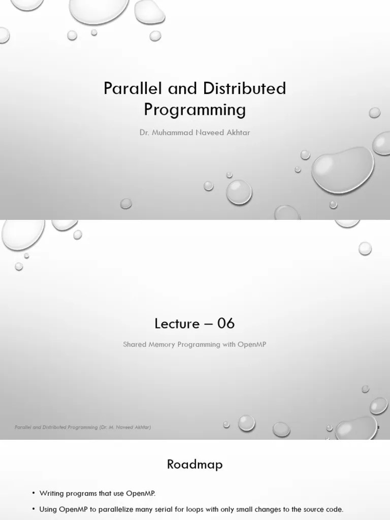 Lecture - 06 (Shared Memory Programming With OpenMP) | PDF | Parallel ...