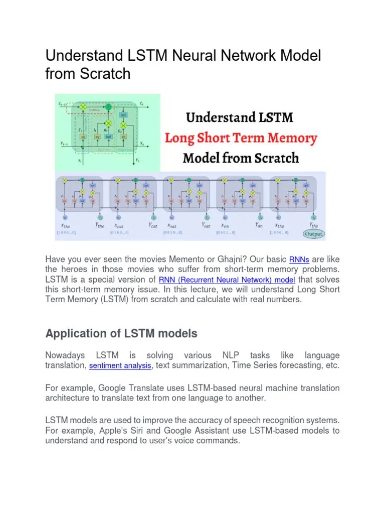 LSTM | PDF | Artificial Neural Network | Computational Neuroscience