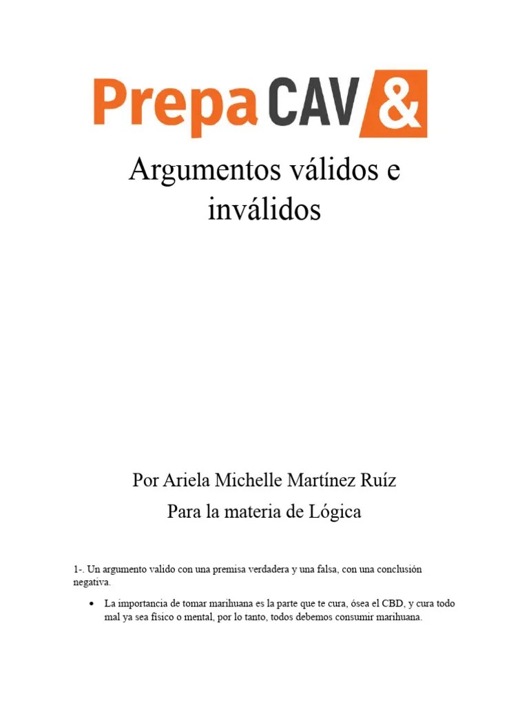 Argumentos Válidos E Inválidos | PDF | Cannabis (Droga) | La ...